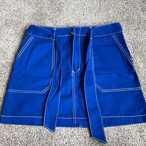 Structured Blue Skirt - WildFable